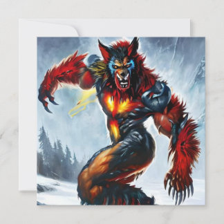 Carte d'Halloween Werewolf unique