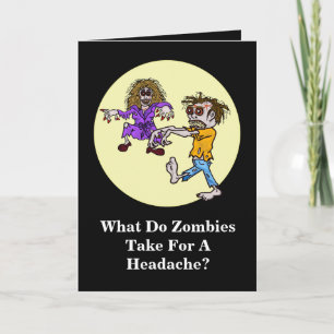 Carte d'Halloween Zombie Joke