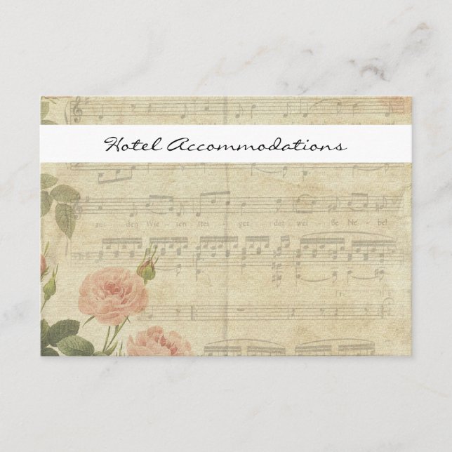 Carte d'hébergement de l'hôtel Victorian Music Ros (Devant)