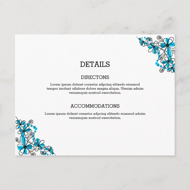Carte d'hébergement mariage (Devant)