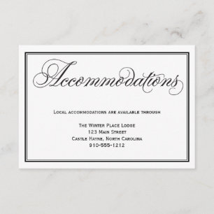 Carte d'hébergement Mariage de script de calligrap