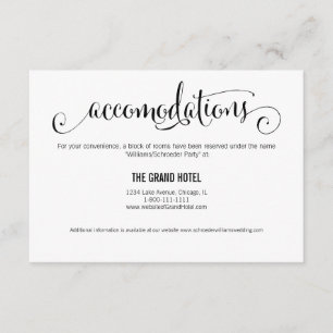Carte d'hébergement Mariage moderne We Do