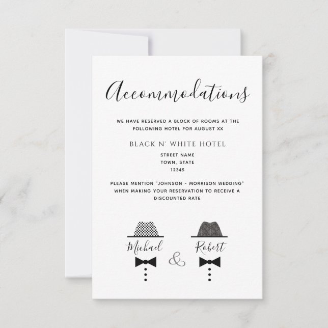 Carte d'hébergement pour Mariages gays (Devant)