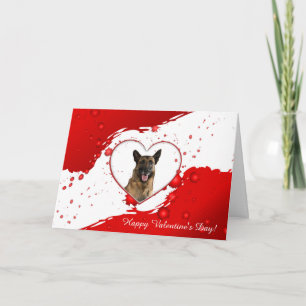Carte d'Heureuse Sainte-Valentin berger allemand