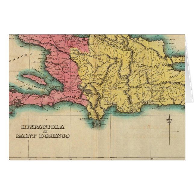 Carte D'Hispaniola, Ou Saint-Domingue (Devant horizontal)