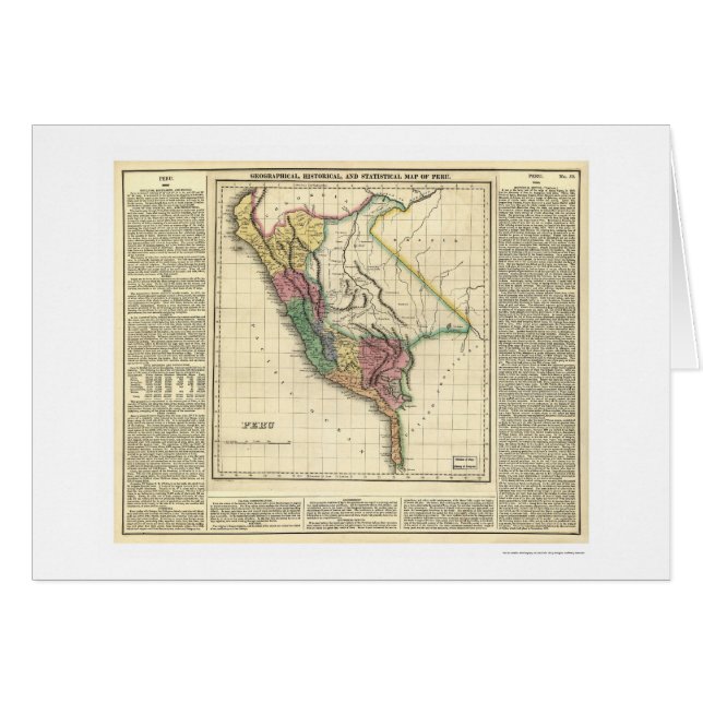 Carte d'histoire du Pérou - 1822 (Devant horizontal)