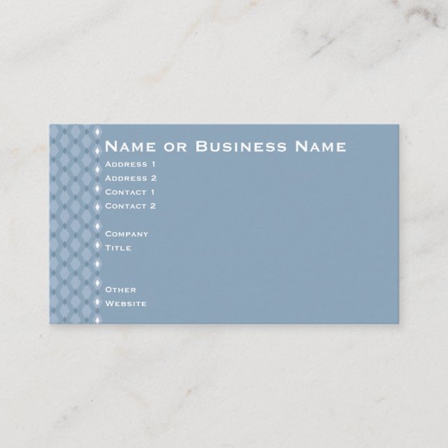 Carte d'hiver bleu acier (Devant)