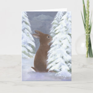 Carte d'hiver de lapin