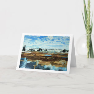 Carte d'hiver du lac Yellowstone