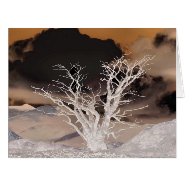 CARTE D'HIVER MONTAGNE (Devant horizontal)