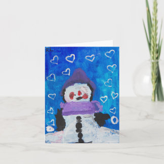 Carte d'hiver Penguin Love