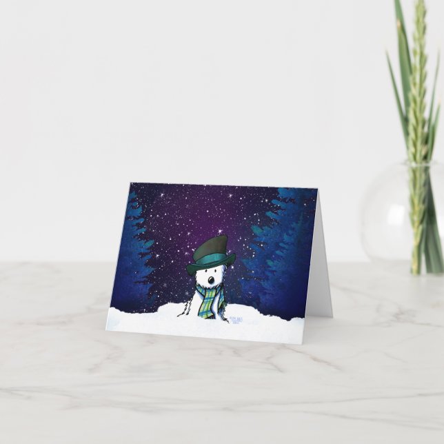Carte d'hiver Westie KiniArt (Devant)