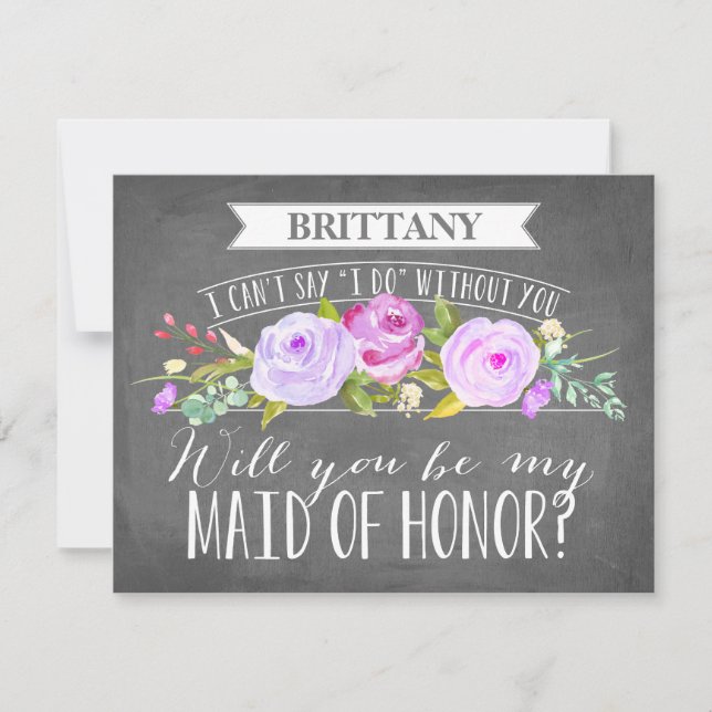 Carte d'honneur | Bridesmaid (Devant)