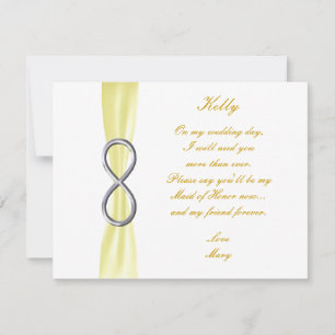 Carte d'honneur du Mariage de l'Infinité jaune