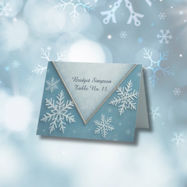 Carte d'hôte festive et enneigée du mariage du pay (Créateur téléchargé)