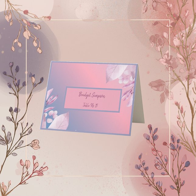 carte d'hôte mariage pastel cerisier fleuri sakura (Créateur téléchargé)