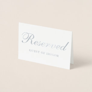 Carte d'hôte spéciale Silver Foil réservée