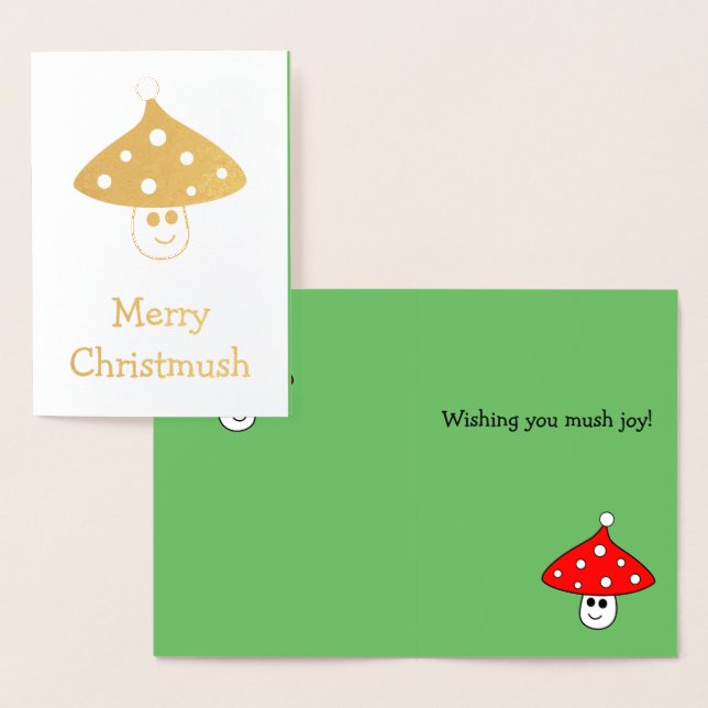 Carte d'huile de champignon Santa Hat (Affichage)
