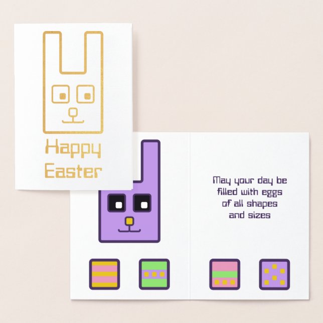 Carte d'huile de lapin de Pâques carré (Affichage)