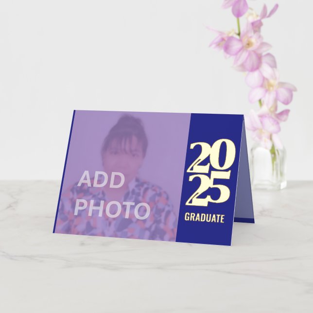 Carte d'huile pliée sur invitation 2025 (Orchidée)