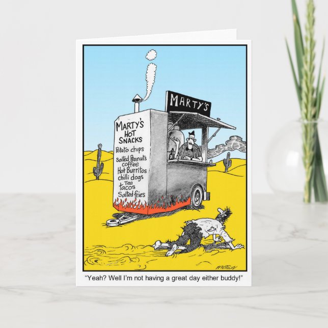 Carte d'Humour amusante du mauvais jour (Devant)