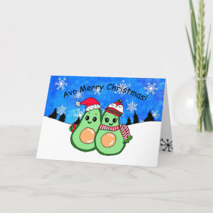Carte d'Humour de Noël Avocado amusante