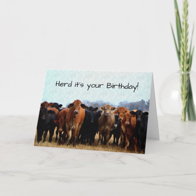 Carte d'Humour de vache (Devant)