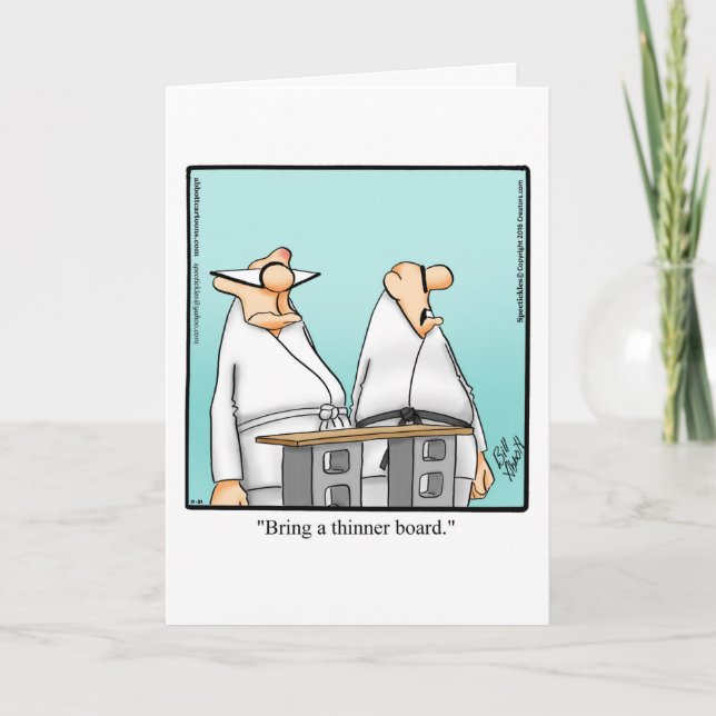 Carte d'Humour d'encouragement amusant (Devant)