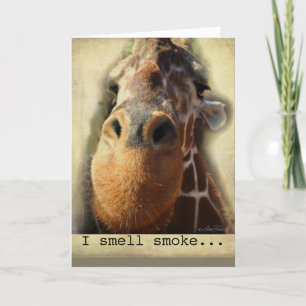 carte d'humour girafe nez