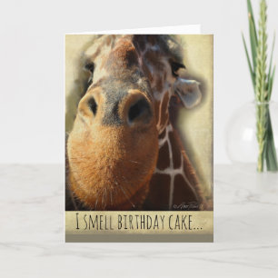 carte d'humour girafe nez
