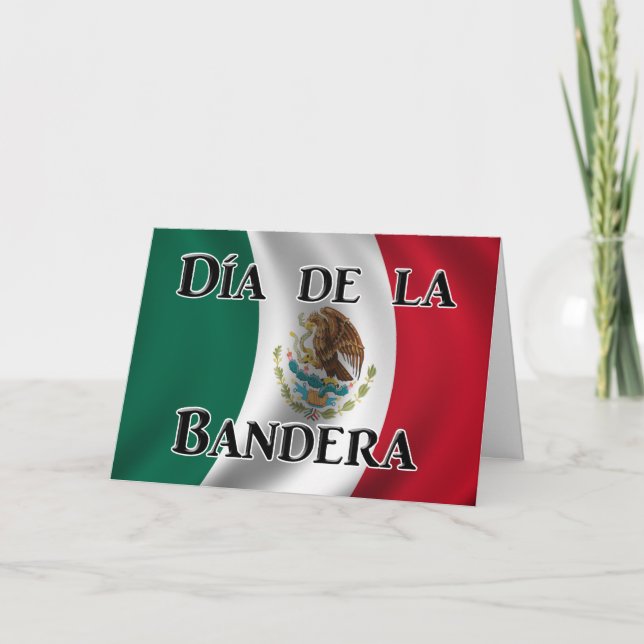 Carte Día de la Bandera (Jour du Drapeau Mexicain) (Devant)