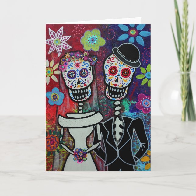 Carte Dia de los Muertos Wedding (Devant)