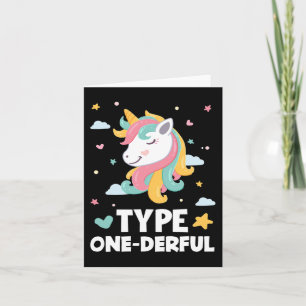 Carte Diabète amusant Type 1 Diabète Type Unico à un seu