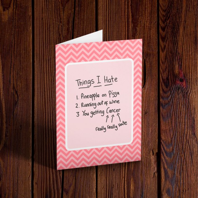 Carte Diagnostiqué cancer humour léger  (Créateur téléchargé)