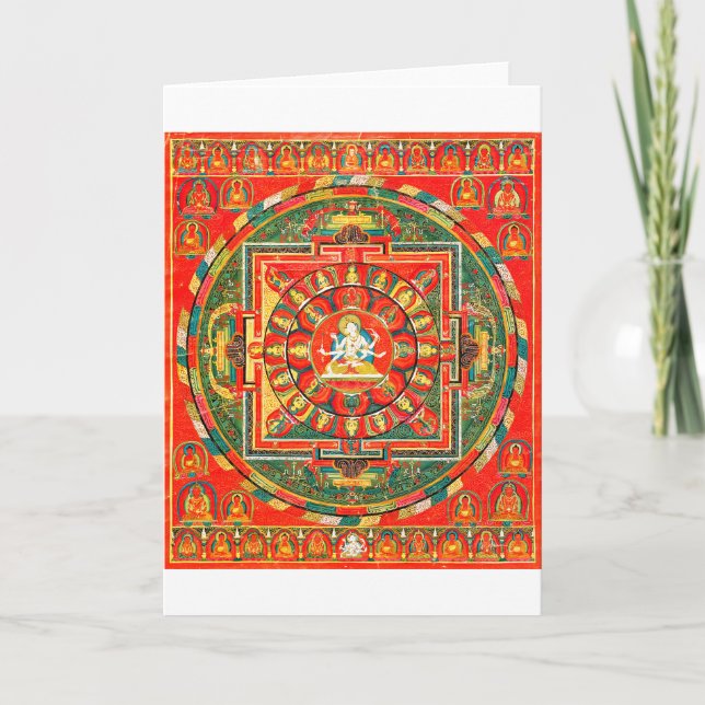 Carte Diagramme cosmique de Mandala pour la méditation (Devant)