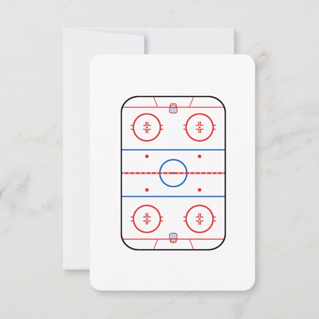 Carte Diagramme de la patinoire Hockey Jeu Compagnon (Devant)
