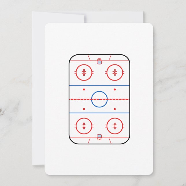 Carte Diagramme de la patinoire Hockey Jeu Compagnon (Devant)