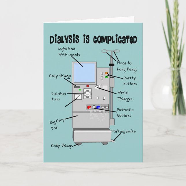 Carte Dialyse Infirmière/Tech Dons Amusants (Devant)