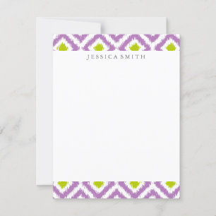 Carte Diamants verts pourpres Motif Ikat