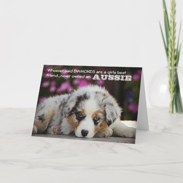 Carte DIAMONDS Sky Blue Aussies (Devant)