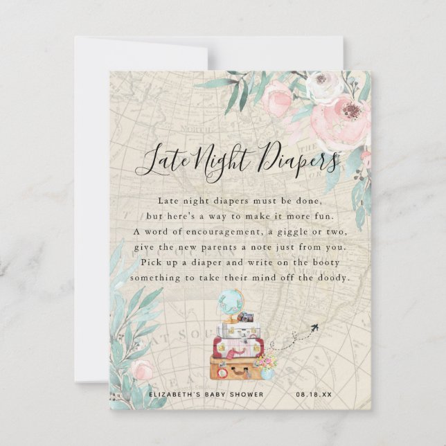 Carte Diapositives nocturnes | Jeu Baby shower (Devant)