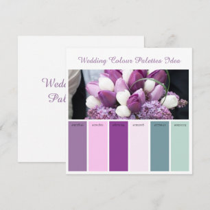 Carte d'idées de palettes de couleurs de mariage