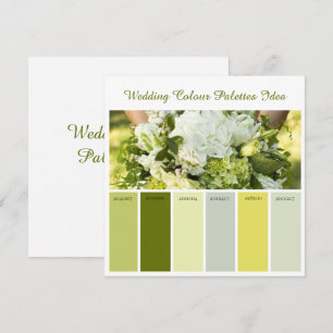 Carte d'idées de palettes de couleurs de mariage
