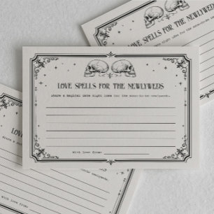 Carte d'idées de soirée de mariage gothique Skull