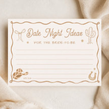Carte d'idées de soirée en amoureux pour un mariag