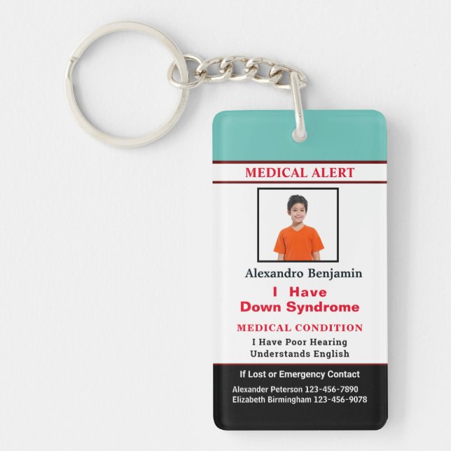 Carte d'identification de l'ID d'alerte Médicale p (Devant)