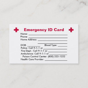 Carte d'identification de secours