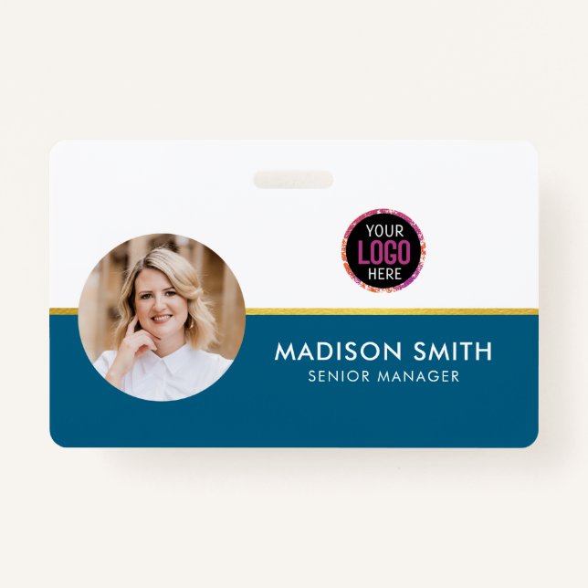 Carte d'identité Badge personnel d'affaires modern (Devant)