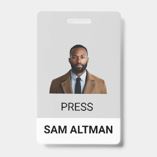 Carte d'identité de l'employé Badge photo d'entr