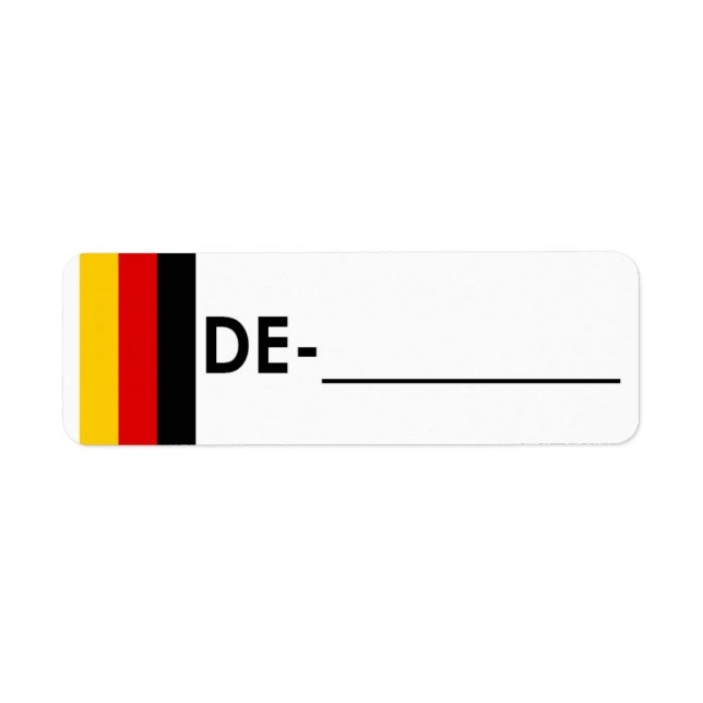 Carte d'identité de poste Étiquette Allemagne "Sty (Devant)
